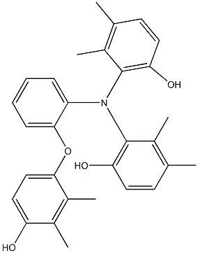 N,N-Bis(6-hydroxy-2,3-dimethylphenyl)-2-(4-hydroxy-2,3-dimethylphenoxy)benzenamine Structure