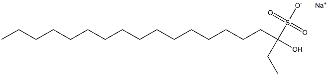 3-Hydroxynonadecane-3-sulfonic acid sodium salt Structure