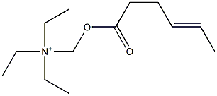 N,N-Diethyl-N-[(4-hexenoyloxy)methyl]ethanaminium 구조식 이미지