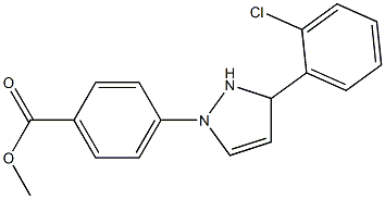 4-[3-(2-Chlorophenyl)-4-pyrazolin-1-yl]benzoic acid methyl ester Structure