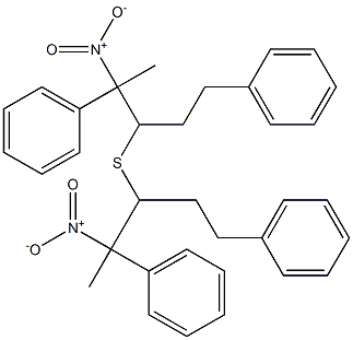 Phenyl[1-nitro-1-methyl-4-(phenyl)butan-2-yl] sulfide 구조식 이미지