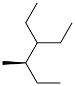 [R,(-)]-3-Ethyl-4-methylhexane Structure