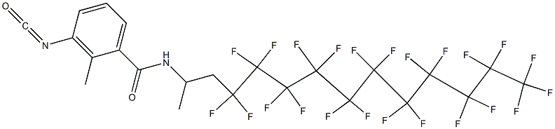 3-Isocyanato-2-methyl-N-[2-(tricosafluoroundecyl)-1-methylethyl]benzamide Structure