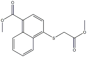 4-[(Methoxycarbonylmethyl)thio]-1-naphthoic acid methyl ester 구조식 이미지