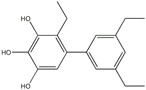 4-Ethyl-5-(3,5-diethylphenyl)benzene-1,2,3-triol Structure