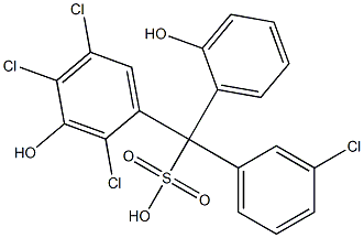 (3-Chlorophenyl)(2,4,5-trichloro-3-hydroxyphenyl)(2-hydroxyphenyl)methanesulfonic acid Structure