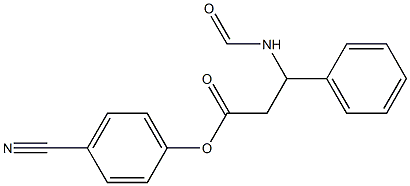3-Formylamino-3-phenylpropionic acid 4-cyanophenyl ester Structure