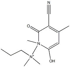3-Cyano-6-hydroxy-N,N,N,4-tetramethyl-2-oxo-1(2H)-pyridinepropan-1-aminium 구조식 이미지