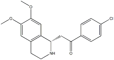 (1S)-1-[(4-Chlorophenyl)carbonylmethyl]-6,7-dimethoxy-1,2,3,4-tetrahydroisoquinoline 구조식 이미지