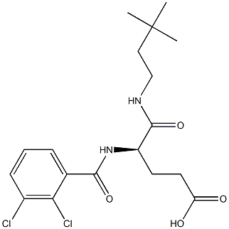 (R)-4-(2,3-Dichlorobenzoylamino)-5-oxo-5-(3,3-dimethylbutylamino)valeric acid Structure