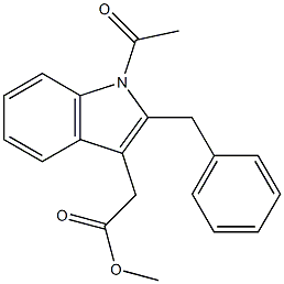 2-(1-Acetyl-2-benzyl-1H-indol-3-yl)acetic acid methyl ester Structure