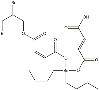 3,3'-[Dibutylstannanediylbis(oxycarbonyl)]bis[(Z)-acrylic acid 2,3-dibromopropyl] ester Structure