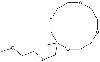 2-Methyl-2-[(2-methoxyethoxy)methyl]-1,4,7,10-tetraoxacyclododecane 구조식 이미지