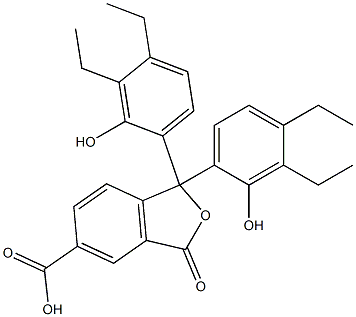 1,1-Bis(3,4-diethyl-2-hydroxyphenyl)-1,3-dihydro-3-oxoisobenzofuran-5-carboxylic acid Structure
