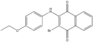 2-Bromo-3-(4-ethoxyphenyl)amino-1,4-naphthoquinone 구조식 이미지