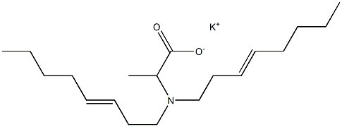 2-[Di(3-octenyl)amino]propanoic acid potassium salt Structure