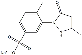 4-Methyl-3-(3-methyl-5-oxo-1-pyrazolidinyl)benzenesulfonic acid sodium salt Structure