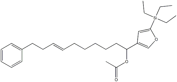 Acetic acid (E)-1-[5-(triethylsilyl)-3-furyl]-10-phenyl-7-decenyl ester 구조식 이미지