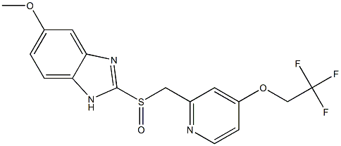 2-[[[4-(2,2,2-Trifluoroethoxy)pyridin-2-yl]methyl]sulfinyl]-5-methoxy-1H-benzimidazole Structure