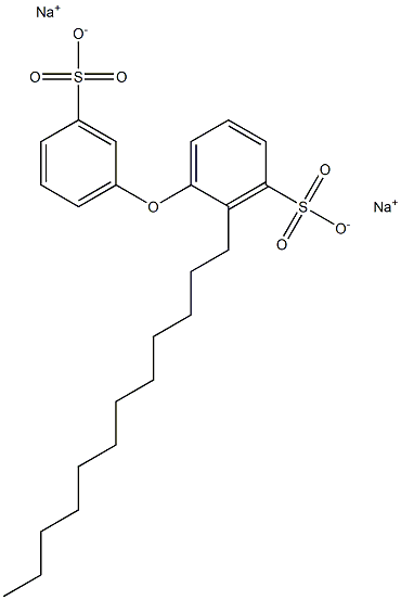 2-Dodecyl[oxybisbenzene]-3,3'-disulfonic acid disodium salt Structure