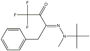 1,1,1-Trifluoro-3-[2-(tert-butyl)-2-methylhydrazono]-4-phenyl-2-butanone Structure