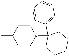 1-(4-Methylpiperidin-1-yl)-1-(phenyl)cyclohexane 구조식 이미지