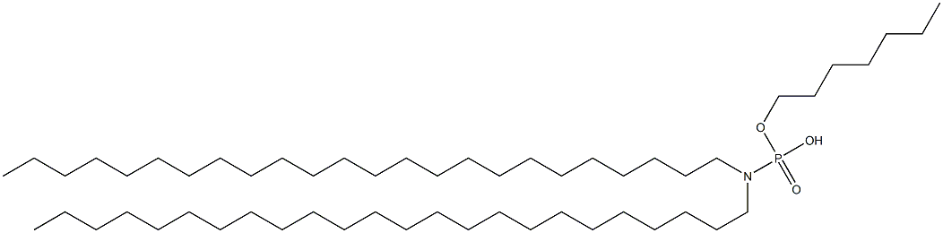 N,N-Ditetracosylamidophosphoric acid hydrogen heptyl ester 구조식 이미지