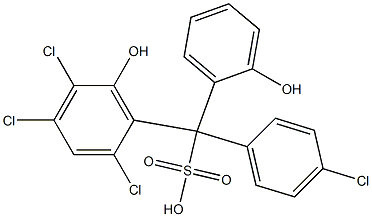 (4-Chlorophenyl)(2,4,5-trichloro-6-hydroxyphenyl)(2-hydroxyphenyl)methanesulfonic acid Structure