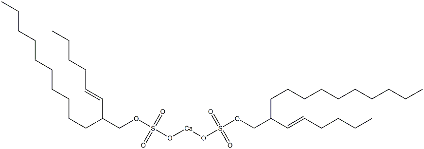 Bis[2-(1-hexenyl)dodecyloxysulfonyloxy]calcium Structure