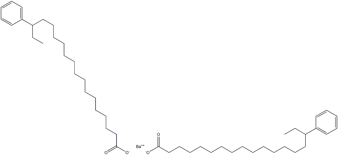 Bis(16-phenylstearic acid)barium salt Structure