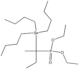 1-Tributylstannyl-1-methylpropylphosphonic acid diethyl ester 구조식 이미지
