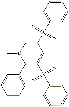 1-Methyl-3,5-bis(phenylsulfonyl)-2-phenyl-1,2,5,6-tetrahydropyridine 구조식 이미지