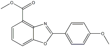 2-(4-Methoxyphenyl)benzoxazole-4-carboxylic acid methyl ester 구조식 이미지