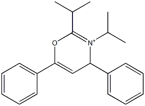 2,3-Diisopropyl-4,6-diphenyl-4H-1,3-oxazin-3-ium Structure