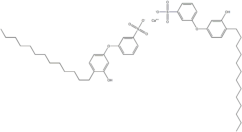 Bis(3'-hydroxy-4'-tridecyl[oxybisbenzene]-3-sulfonic acid)calcium salt Structure