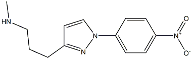 1-(4-Nitrophenyl)-3-[3-(methylamino)propyl]-1H-pyrazole 구조식 이미지