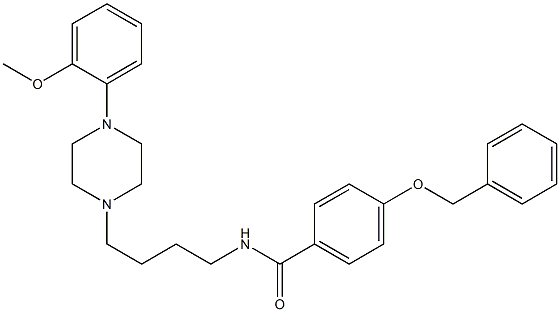 N-[4-[4-(2-Methoxyphenyl)-1-piperazinyl]butyl]-4-benzyloxybenzamide 구조식 이미지