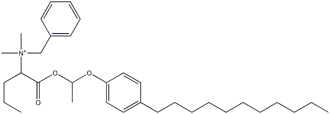 N,N-Dimethyl-N-benzyl-N-[1-[[1-(4-undecylphenyloxy)ethyl]oxycarbonyl]butyl]aminium Structure