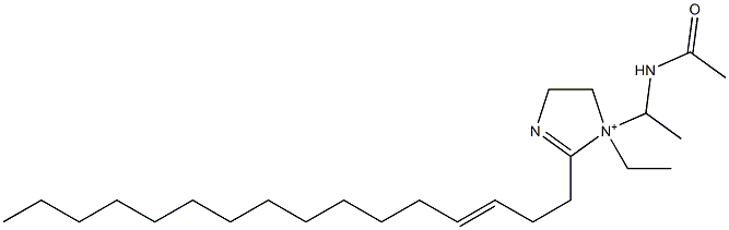 1-[1-(Acetylamino)ethyl]-1-ethyl-2-(3-hexadecenyl)-2-imidazoline-1-ium 구조식 이미지