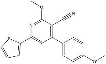 2-Methoxy-4-(4-methoxyphenyl)-6-(2-thienyl)pyridine-3-carbonitrile Structure