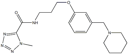 N-[3-[3-(Piperidinomethyl)phenoxy]propyl](1-methyl-1H-tetrazol-5-yl)formamide Structure