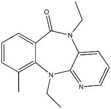 5,11-Dihydro-5,11-diethyl-10-methyl-6H-pyrido[2,3-b][1,4]benzodiazepin-6-one Structure