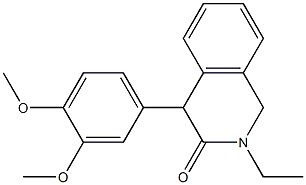 1,4-Dihydro-2-ethyl-4-(3,4-dimethoxyphenyl)isoquinolin-3(2H)-one 구조식 이미지