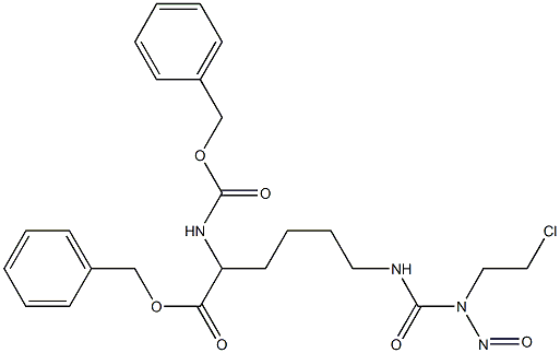 1-(2-Chloroethyl)-1-nitroso-3-[5-[[(benzyloxy)carbonyl]amino]-5-[(benzyloxy)carbonyl]pentyl]urea Structure