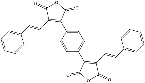 3,3'-[1,4-Phenylene]bis[4-(2-phenylethenyl)furan-2,5-dione] 구조식 이미지