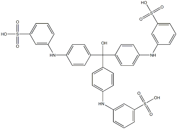 3,3',3''-[Hydroxymethanetriyltris(4,1-phenyleneimino)]tris(benzenesulfonic acid) Structure