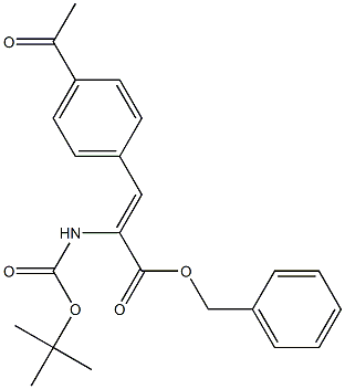 3-(4-Acetylphenyl)-2-[(tert-butoxy)carbonylamino]acrylic acid benzyl ester Structure