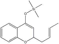 2-(2-Butenyl)-4-(trimethylsilyloxy)-2H-1-benzopyran Structure