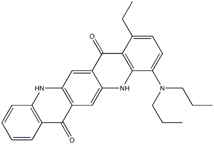 4-(Dipropylamino)-1-ethyl-5,12-dihydroquino[2,3-b]acridine-7,14-dione Structure