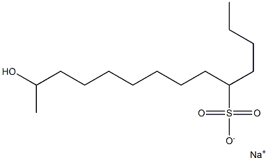 13-Hydroxytetradecane-5-sulfonic acid sodium salt 구조식 이미지